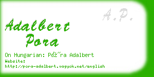 adalbert pora business card